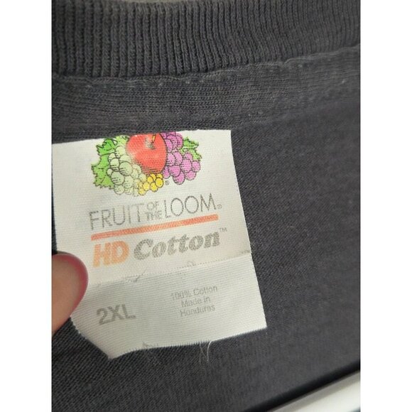 Wolf Graphic T Shirt FOTL HD Cotton 2XL Gray Outdoors Wilderness Y2K Nature - Picture 3 of 5